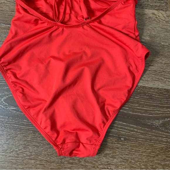 Andie red Womens Sardinia v neck one piece swimsuit XS NWT - Picture 5 of 9